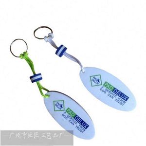 <b>Custom</b> Simple Irregular Floating EVA Light Keychain Buoyant <b>Key</b> <b>Ring</b> with Silk Screen Printing for Promotional Gifts - Product Image 2