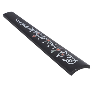 4/4 Violine Griffbrett aus Ebenholz, Ersatz-Griffplatte für Saiteninstrumente, Zubehör mit Blumenranken-Motiv - Product Image 3