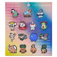 Décorations de chaussures en PVC à thème dessin animé, breloques mignonnes animaux et aliments pour sabots, idéales pour les cadeaux de fête