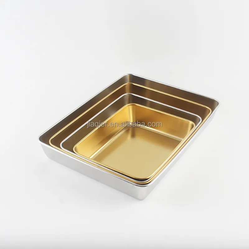 Non-magnetic stainless steel towel tray household tray commercial multifunctional square tray