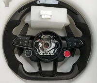 Volant de voiture en fibre de carbone GZYLC pour Audi R8 A3 8Y 8P 8V B8 B9 TTS A4 B8 B8.5 A5 A6 C7 C8 4F A7 A8 Q3 Q5 S3 8V S4 S5 Rs5