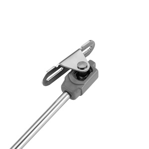 Charnière à gaz pneumatique à bras droit pour porte de meuble de cuisine, finition gris argenté, fermeture douce haut/bas, en promotion - Product Image 1