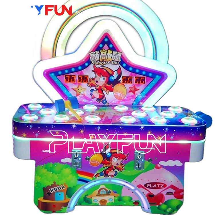PlayFun Playfun Factory Supply Beat Frog Hammer Coin Operated Ticket Lottery Redemption Game Machine