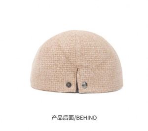 Gorro de Punto Cálido para Otoño e Invierno, Gorra Estilo Newsboy Británico, Gorra Casual de Moda para Hombre, Mezcla de Lana - Product Image 6