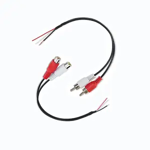 Cable RCA hembra de 6 pies a altavoz, conector adaptador RCA hembra a Cable desnudo, Cable de Audio de extremo abierto para amplificador de Audio y vídeo