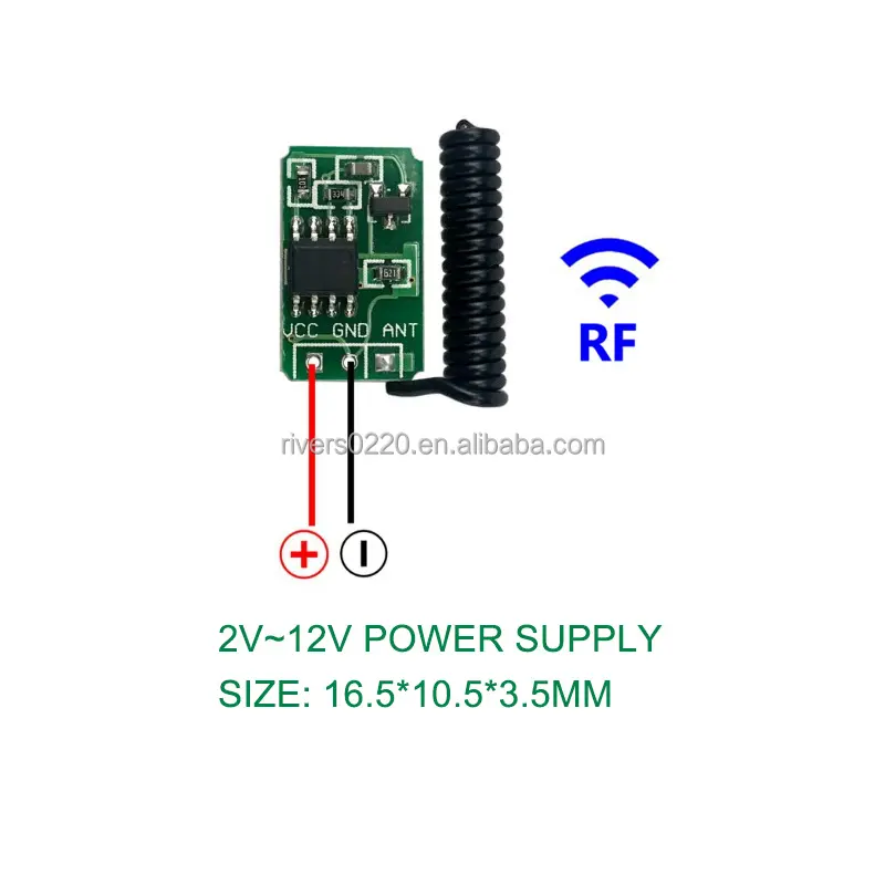 3.7v 4.5v 6v 9v 12V wireless remote control switch module micro LED light battery small jog power controller