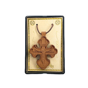 Buatan tangan ramah lingkungan potong Laser Modern ortodoks kayu liontin salib-hadiah untuk dekorasi rumah - Product Image 5