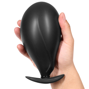 Plug Anale in Silicone Liquido Nero Impermeabile per Donne, Gancio a <span class=keywords><strong>Luna</strong></span> Gonfiabile, Accessorio per Masturbazione e Flirt - Product Image 1