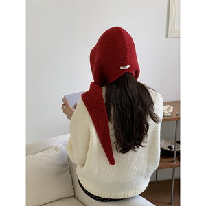 Ensemble bonnet et écharpe en laine 100% pour femmes, personnalisé, automne-hiver, vintage, protection des oreilles, bonnet en laine, <span class=keywords><strong>cache</strong></span>-cou, ensemble deux pièces - Product Image 1