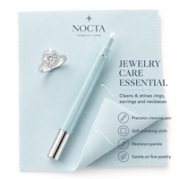 Bâtonnet de nettoyage pour bijoux, formule professionnelle pour bagues en diamant, brosse nettoyante avec chiffon de polissage pour bijoux fins