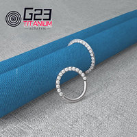 G23 ASTM F136 Septum à charnière en titane, Segment de Piercing, anneau de nez, anneau de nez, lèvres, oreille, Cartilage, oreille, hélice, Piercing corporel