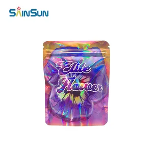 2023 Sainsun Pack Gravure Printing Digital Print Holographic Mylar Bag 3.5 Or Contact Supplier For Mass Stock