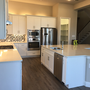 American Style Modern White/<strong>grey</strong> Shaker Solid Wood Kitchen <strong>Cabinet</strong> - Product Image 1