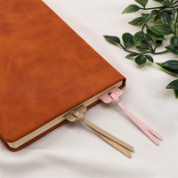 Signets en cuir PU multicolores, clips de livre cousus, marque-pages de lecture, planificateur de carnet, signets promotionnels