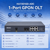Nuevo Producto HiOSO 1PON OLT HA7301GD-ADC Sin Módulo MINI OLT GPON de 1 Puerto, Conexión Directa, Fácil Instalación, Compatible con OEM ODM