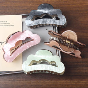 Pince à cheveux coréenne tendance surdimensionnée en acétate, motif requin évidé, pour femme, forme nuage - Product Image 2