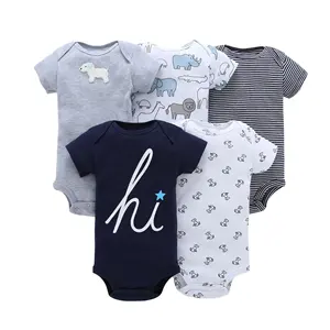 Wholesale Newborn Baby Girls Boys Clothes Short Sleeve Cotton Body Baby Romper bodysuit suit jumpsuit cotton