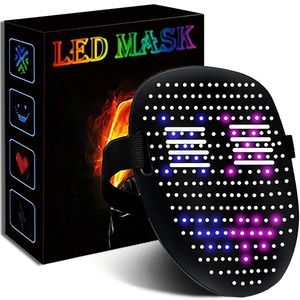 <span class=keywords><strong>Masque</strong></span> LED Lumineux à Détection de Geste, 25 Images Statiques/Dynamiques, Autonomie de 8 Heures, pour Halloween, Déguisement, Fête, Soirée Masquée - Product Image 3