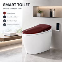 Toilette intelligente personnalisée intégrée avec bidet et couvercle argenté pour projets hôteliers et d'appartements