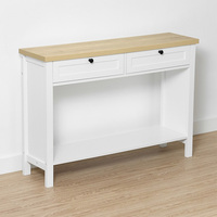 Offre Spéciale Vente en gros de meubles européens anciens, table console en bois blanc avec tiroirs