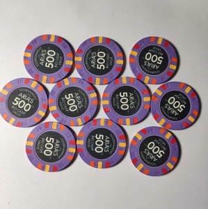 Biểu tượng tùy chỉnh 10g 39mm chip poker gốm với liên kết cán cạnh thăng hoa cả hai bên - Product Image 6