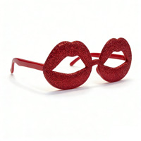 Lunettes de soleil amusantes et créatives en forme de lèvres rouges pour la Saint-Valentin et les fêtes - Lunettes décoratives amusantes