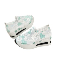 Scarpe Casual da Donna con Rialzo Interno, Traspiranti in Mesh, Slip-On, con Motivo Floreale, Supporto per Dropshipping su Piattaforme Transfrontaliere