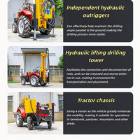 Foreuse de puits d'eau, petit équipement de forage de puits, machine de forage de puits montée sur tracteur à haut rendement