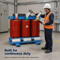 Transformateur triphasé sec 11 kV à résine moulée, faible perte, IEC60076, 50/60 Hz, distribution d'énergie commerciale, 1250 kVA