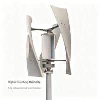 Generador Eólico de Eje Vertical de 100W 200W 300W, Turbina de Energía Híbrida Eólica Solar de Bajo Ruido para Uso Doméstico