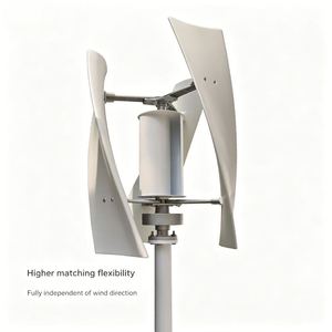 Générateur éolien à axe vertical 100W 200W 300W, faible bruit, turbine hybride éolienne solaire pour usage domestique - Product Image 3