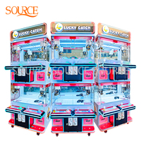 SOURE Machine de jeu d'arcade à grue à pinces premium pour 4 joueurs, à monnayeur, type maison de poupées, adaptée aux centres commerciaux