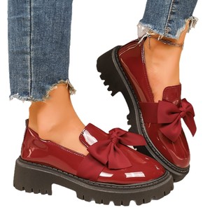Zapatos de mujer de talla grande con diseño cruzado, de caña baja, de una sola capa, estilo británico, con suela gruesa, tipo mocasín, novedad de otoño 2026, talla 43 - Product Image 5