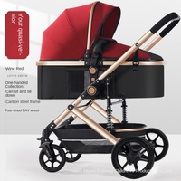 Poussette bébé en métal sur mesure, modèle haut de gamme, avec positions assise et allongée, système de voyage pliable léger 3 en 1