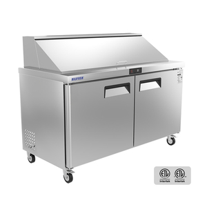 Table de préparation de salades réfrigérée à porte unique certifiée ETL américaine, table de préparation alimentaire, réfrigérateur à salades à refroidissement par air - Product Image 3