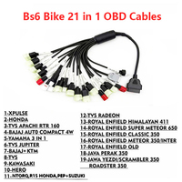 Cable OBD 21 en 1 para Motocicletas y Bicicletas, Repuesto Personalizado Bs6, Venta al Por Mayor