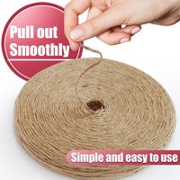 Ficelle de jute naturelle écologique, cordon de chanvre plat sur bobine pour emballage cadeau, loisirs créatifs, jardinage, emballage industriel, ficelle pour étiquettes