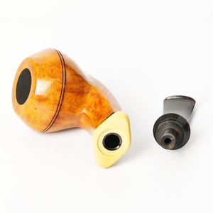 Handcrafted Solid Wood Rhodesian Bulldog Tobacco Pipes Bent Type With 3Mm Filters Men's Smoking Pipe Personal Gift - Product Image 3