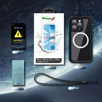Coque de téléphone étanche anti-chute de 2 mètres pour iPhone 16 Pro Max Chargement sans fil Coque magnétique