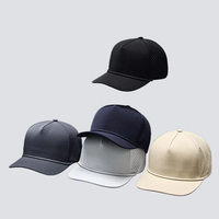 Gorra de Béisbol de 5 Paneles con Visera Curva, Diseño Liso con Puntos, Resistente al Agua, de Secado Rápido, Ajustable, para Golf, con Parche Tejido Personalizado y Bordado