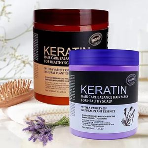 Crème de soin réparatrice nourrissante pour cheveux à l'huile d'argan, à l'essence de noix du Brésil et à la kératine, à la lavande biologique, pour des cheveux doux et soyeux, 1000 ml - Product Image 5