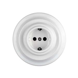 Enchufe de pared de <span class=keywords><strong>porcelana</strong></span> europeo alemán eléctrico <span class=keywords><strong>Vintage</strong></span> de cerámica empotrada - Product Image 2
