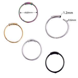 Nuevo Clip de Nariz de acero inoxidable y anillo de labios Piercing de cuerpo simple joyería para Bodas de niños decoración de nariz - Product Image 2