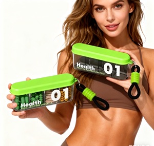 Wholesale Home Medicine Box Portable <b>Small</b> Eco-Friendly Foldable Plastic Packaging Mini Storage Seven Days Week Divided - Product Image 2