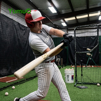 YumuQ Vente en gros d'usine Batte de baseball en bois d'érable monobloc Batte d'entraînement en bois inachevée avec couleur de taille personnalisée