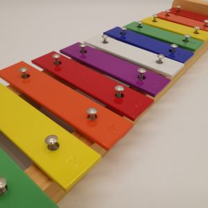 Glockenspiel coloré Xylophone en bois aluminium Percussion 12 tons Piano Xylophone jouet pour prix d'écoute sonore - Product Image 4
