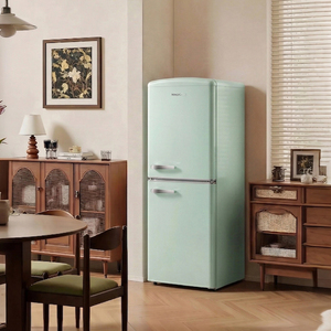 <span class=keywords><strong>Réfrigérateur</strong></span> Électrique Rétro 160L Sans Givre Économe en Énergie MDRF160-RE Acier Inoxydable 2 Portes Congélateur Bas Refroidissement par Air - Product Image 1