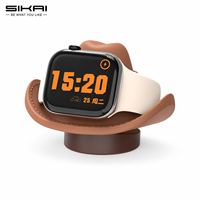 Support de charge en silicone SIKAI style cowboy occidental pour Apple Watch Series/Ultra/SE avec gestion des câbles pour bureau