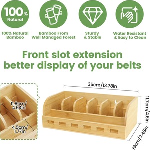 Belt <b>storage</b> wooden <b>box</b> wardrobe shelf <b>drawer</b> belt <b>storage</b> tie leather <b>storage</b> <b>box</b> waist belt compartment <b>storage</b> <b>box</b> - Product Image 4
