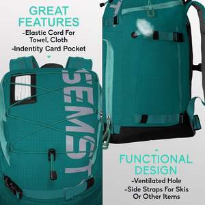 Échantillon gratuit Sac à dos de voyage pour chaussures de ski 50L pour casque de ski, lunettes, gants, skis, snowboard et accessoires - Product Image 3